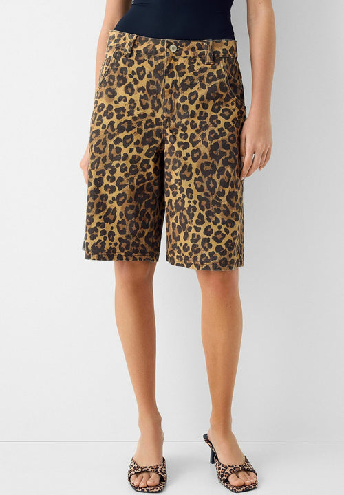 Animal print Bermuda jorts