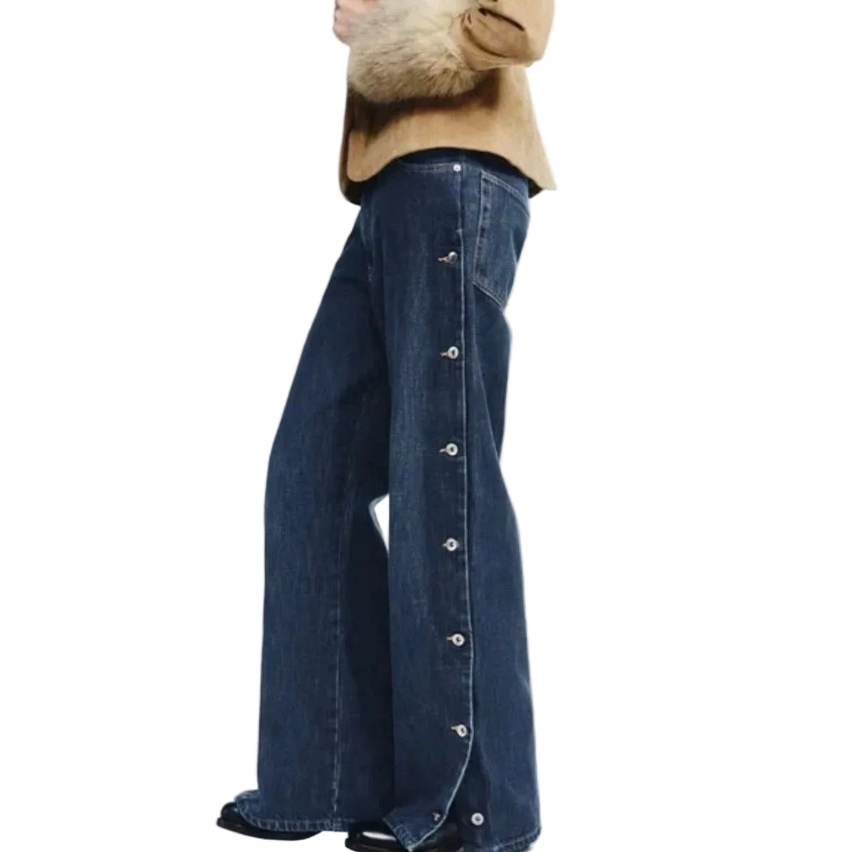 Viral side button jeans