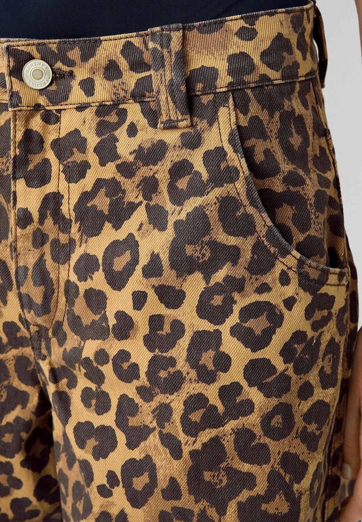Animal print Bermuda jorts